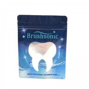 عالية الجودة تصميم مخصص رائحة دليل الشظية الألومنيوم احباط كيس شفاف فرشاة الأسنان البلاستيكية