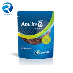 ارتفاع الحاجز Eco القابل لإعادة التدوير الحقيبة للحقيبة للأغذية أو غير الغذائي التعبئة والتغليف مع سحاب